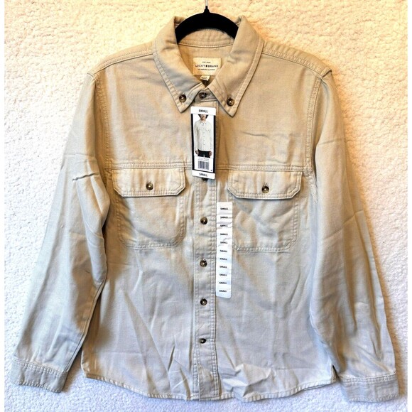 Lucky Brand Other - Lucky Brand‎ Men's Shirt Jacket Size Small Color Oatmeal Beige Outdoor Travel